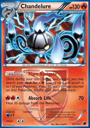 Carta Chandelure (016/116) — Black & White 9: Congelamento de Plasma