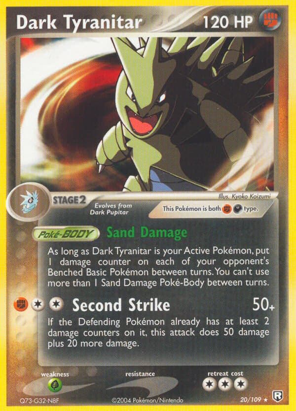 Carta Dark Tyranitar (020/109) — EX 7: Team Rocket Returns