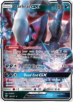 Carta Darkrai-GX (088/147) — Sol & Lua 3: Sombras Ardentes