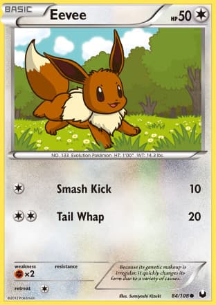 Carta Eevee (084/108) — Black & White 5: Exploradores da Escuridão