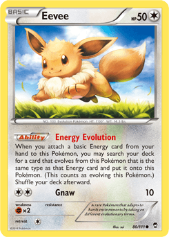 Carta Eevee (080/111) — XY 3: Punhos Furiosos