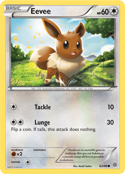 Carta Eevee (063/98) — XY 7: Origens Ancestrais