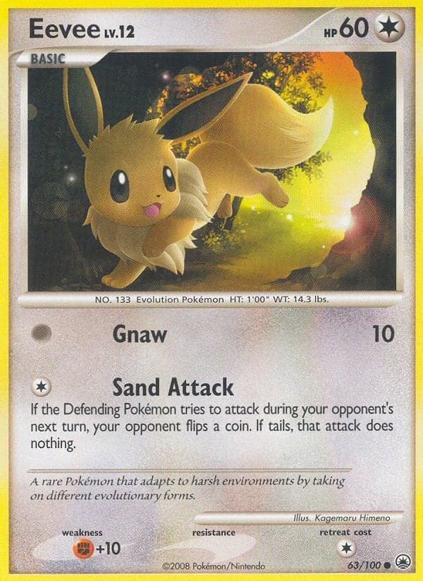 Carta Eevee (063/100) — Diamante & Pérolas 5: Majestic Dawn