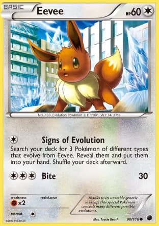 Carta Eevee (090/116) — Black & White  9: Congelamento de Plasma