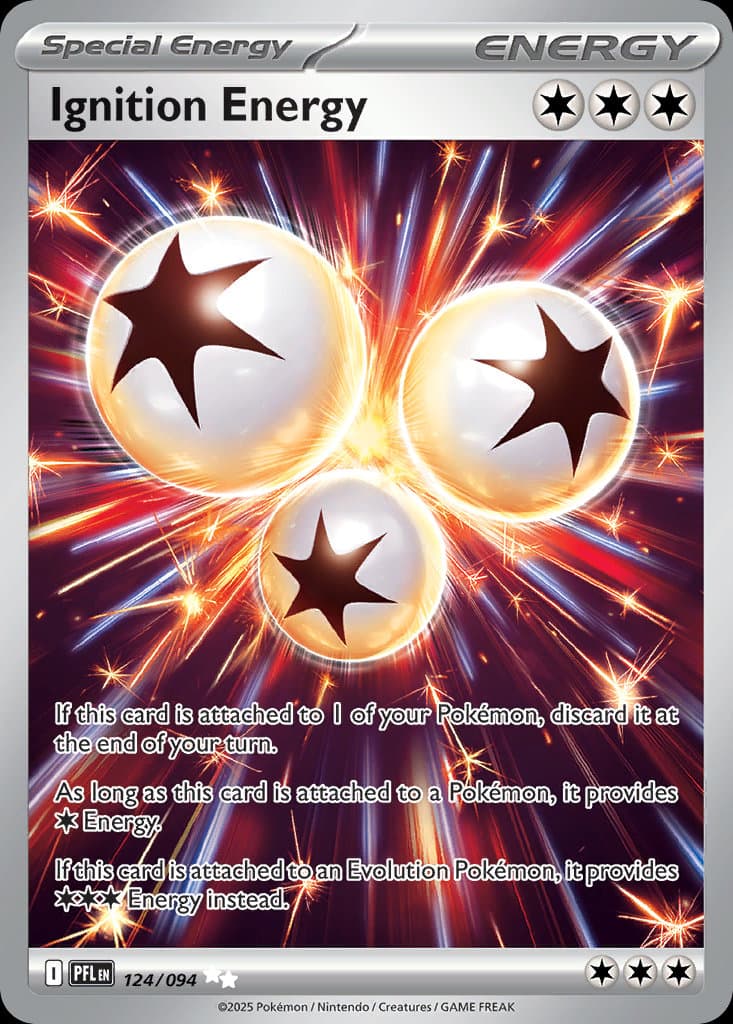 Carta Energia de Ignição (124/094) — Mega Evolução — Fogo Fantasmagórico