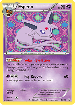 Carta Espeon (92/101) — Black & White Promos