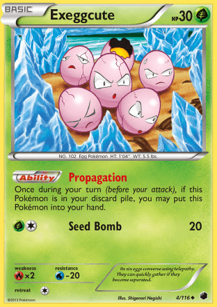 Carta Exeggcute (004/116) — Black & White  9: Congelamento de Plasma
