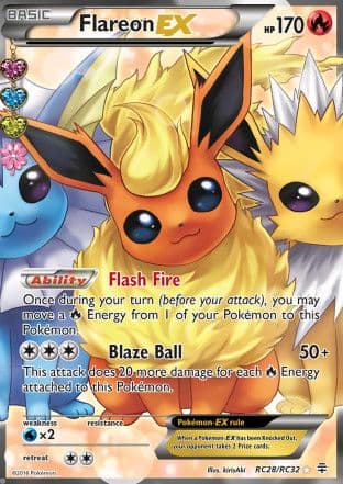 Carta Flareon-EX (RC28/RC32) — XY: Generations