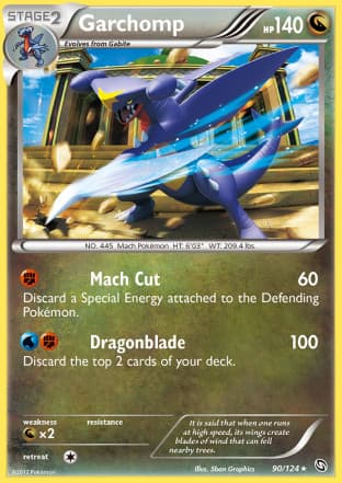 Carta Garchomp (090/124) — Black & White 6: Dragons Exalted