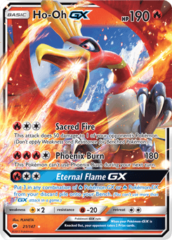 Carta Ho-Oh-GX (021/147) — Sol & Lua 3: Sombras Ardentes