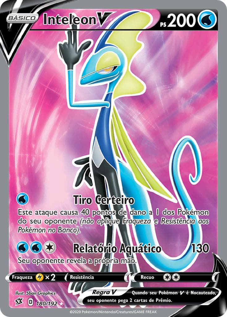 Carta Inteleon V (180/192) — Espada e Escudo 2: Rixa Rebelde