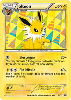 Carta Jolteon (91/101) — Black & White Promos