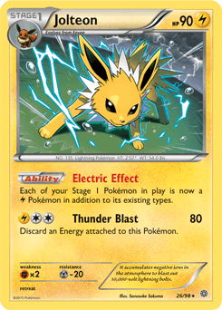 Carta Jolteon (026/98) — XY 7: Origens Ancestrais