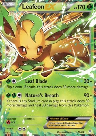 Carta Leafeon-EX (010/83) — XY: Generations
