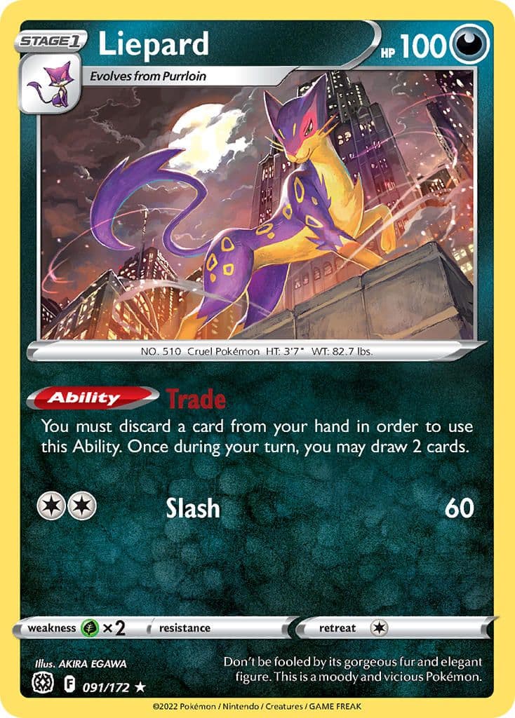 Carta Liepard (091/172) — Espada e Escudo 9: Astros Cintilantes