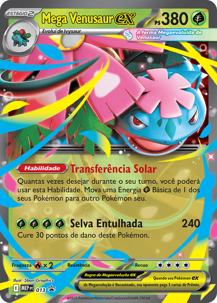 Carta Mega Venusaur ex (013) — Mega Evolution: Series Black Star Promo Cards