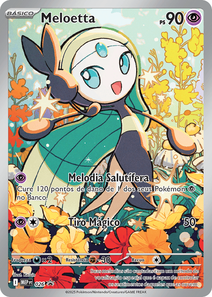 Carta Meloetta (026) — Mega Evolution: Series Black Star Promo Cards