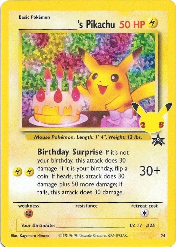 Carta Pikachu de ______ (24) — Celebrations: Classic Collection