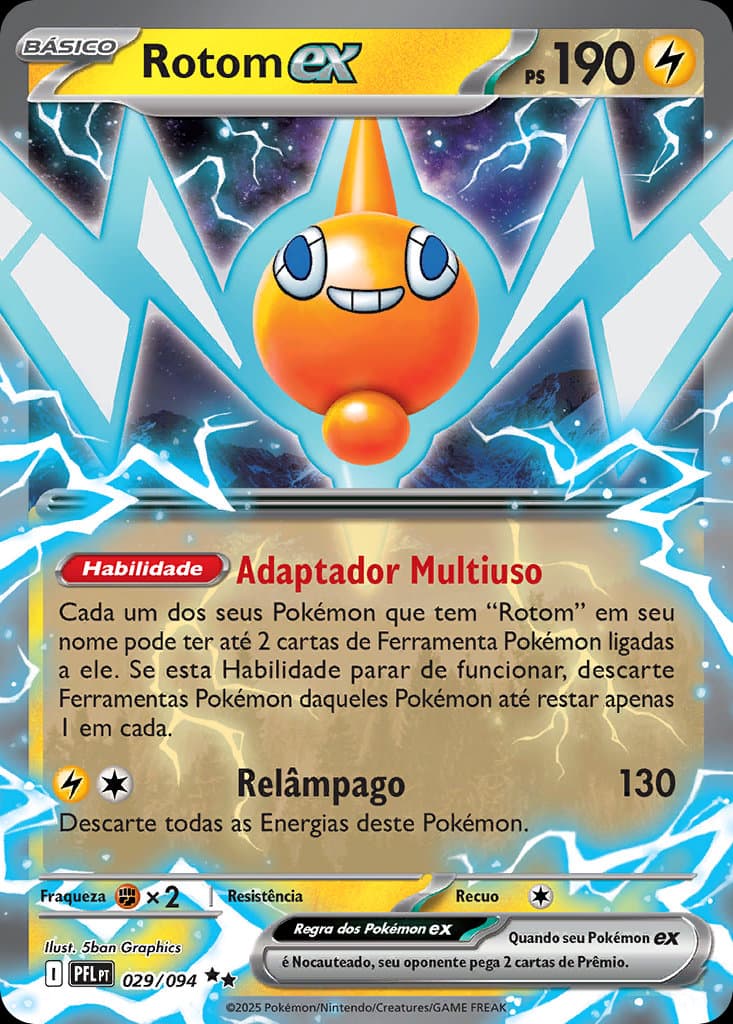 Carta Rotom ex (029/094) — Mega Evolução — Fogo Fantasmagórico