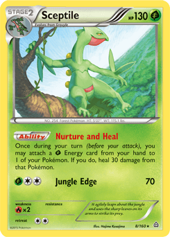 Carta Sceptile (008/160) — XY 5: Conflito Primitivo