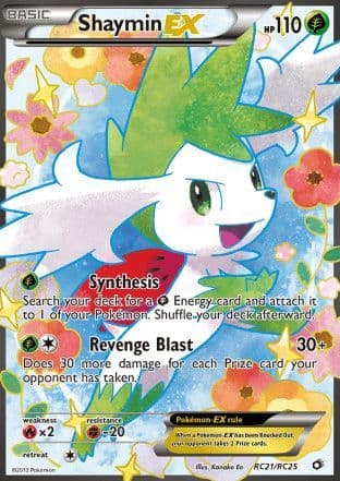 Carta Shaymin-EX (RC21/RC25) — Legendary Treasures