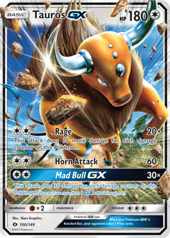 Carta Tauros-GX (100/149) — Sol & Lua
