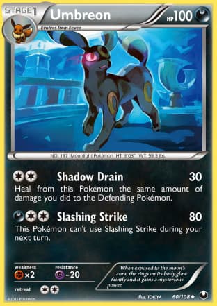 Carta Umbreon (060/108) — Black & White  5: Exploradores da Escuridão