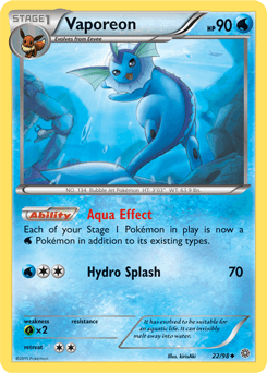 Carta Vaporeon (022/98) — XY 7: Origens Ancestrais