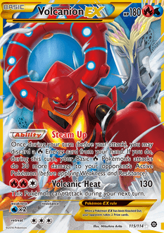 Carta Volcanion-EX (115/114) — XY 11: Cerco de Vapor