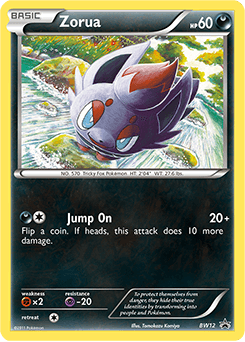 Carta Zorua (12/101) — Black & White Promos