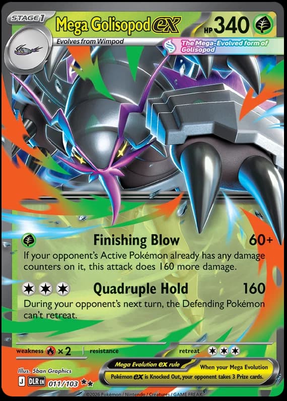 Mega Golisopod ex 011/103 — Reinado Delta, edição em inglês