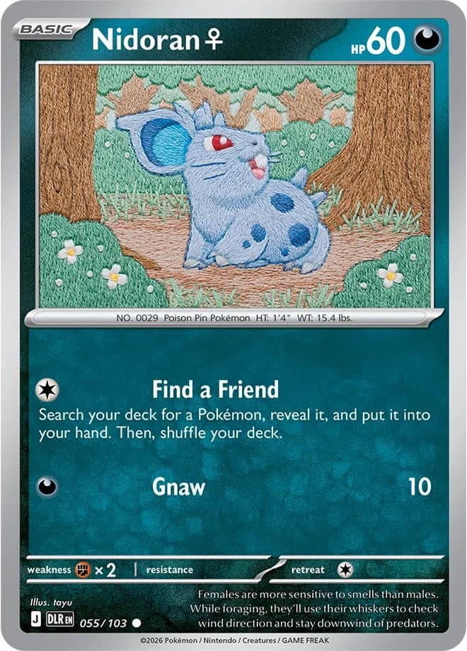 Nidoran ♀ 055/103 — Reinado Delta, edição em inglês