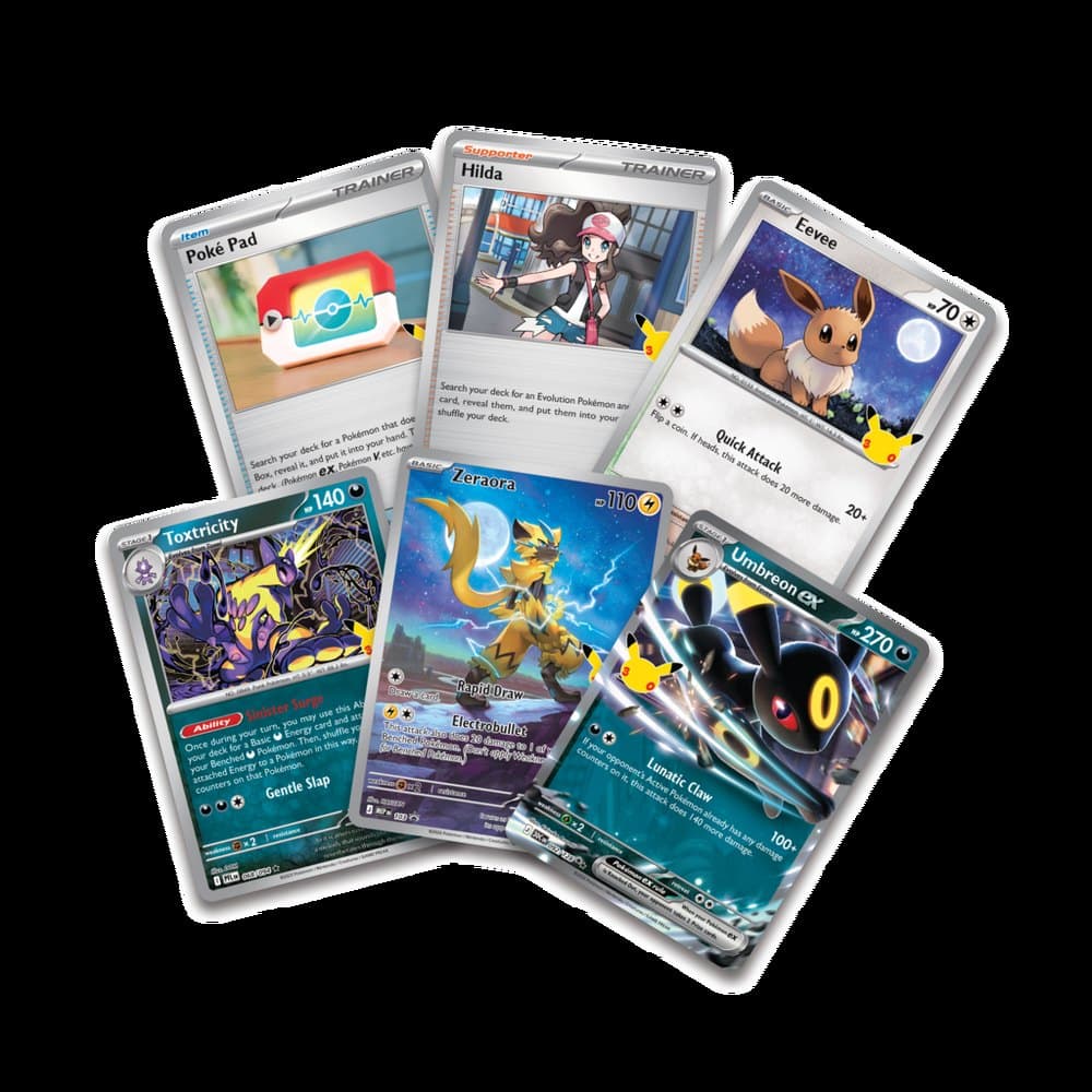 Cartas holográficas do Baralho Batalha Umbreon ex