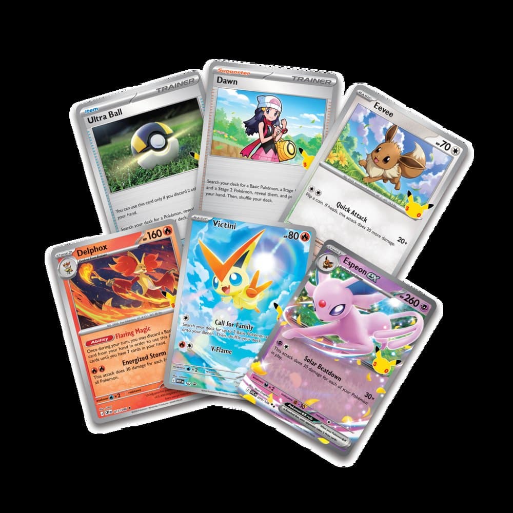 Cartas holográficas do Baralho Batalha Espeon ex
