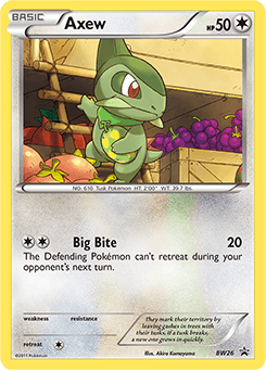 Carta Axew (26/101) — Black & White Promos
