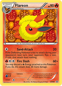 Carta Flareon (88/101) — Black & White Promos
