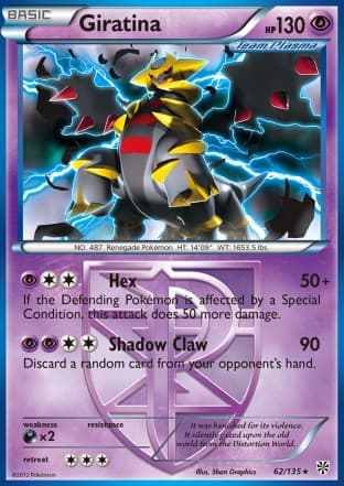 Carta Giratina (062/135) — Black & White 8: Tempestade de Plasma