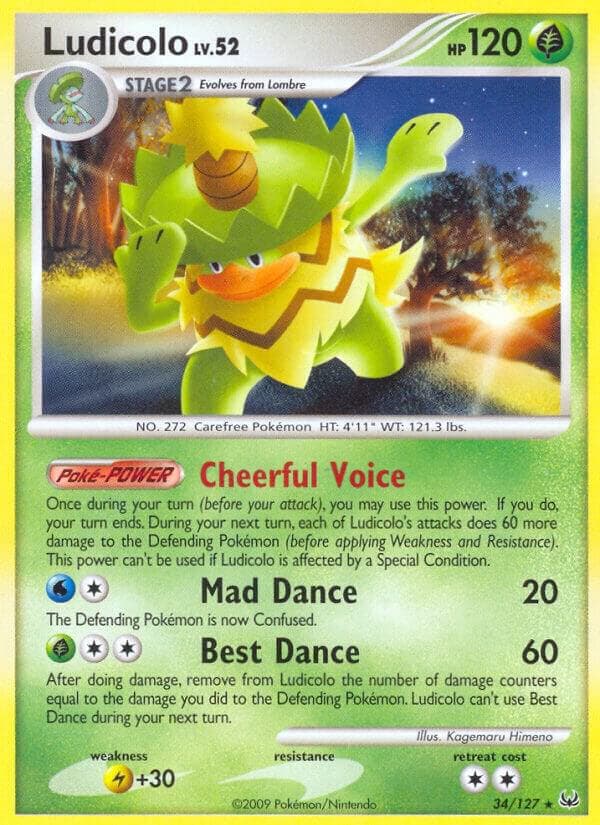 Carta Ludicolo (034/127) — Platinum