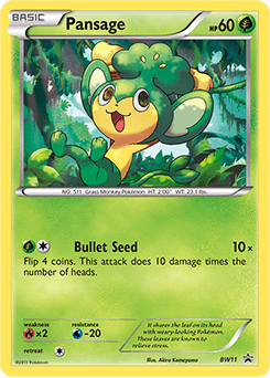 Carta Pansage (11/101) — Black & White Promos