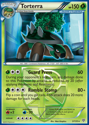 Carta Torterra (003/135) — Black & White 8: Tempestade de Plasma