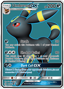 Carta Umbreon-GX (142/149) — Sol & Lua